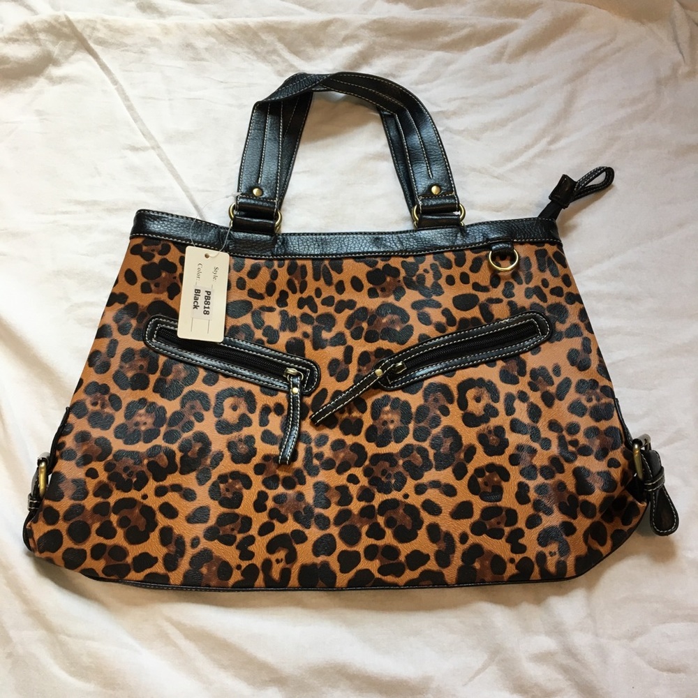 NWT Y2K Leopard Print Tote